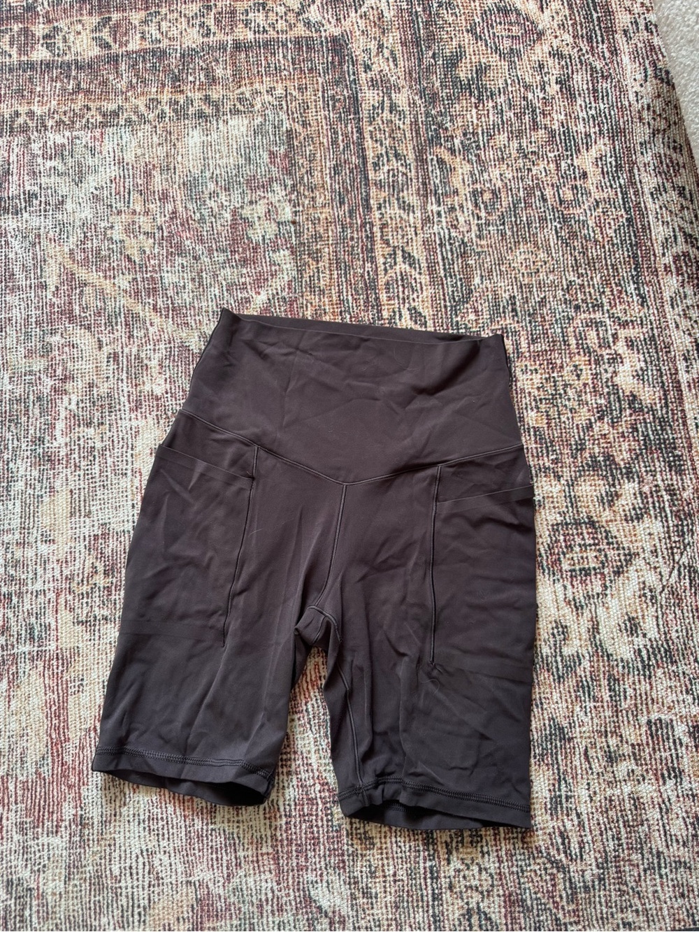 aerie High-Waist Brown Biker Shorts
